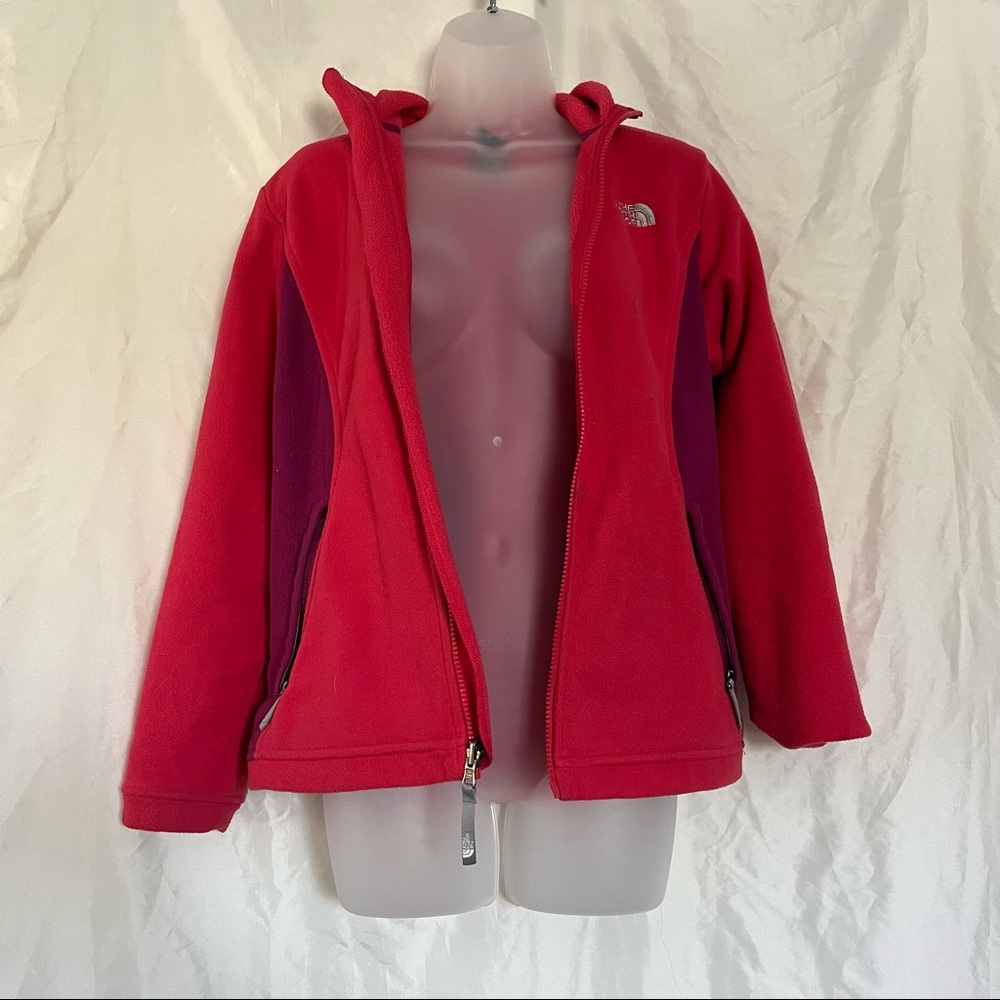 ☃️ North Face Kid’s Children Girl’s Pink Purple Fleece Jacket Coat